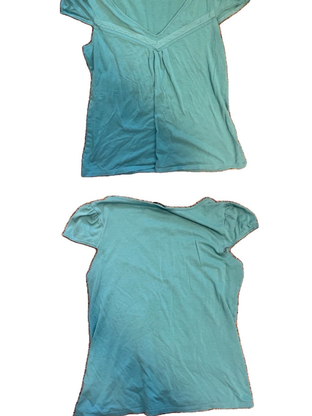 RW&CO. Girls' Aqua V-Neck Short Sleeve Tee